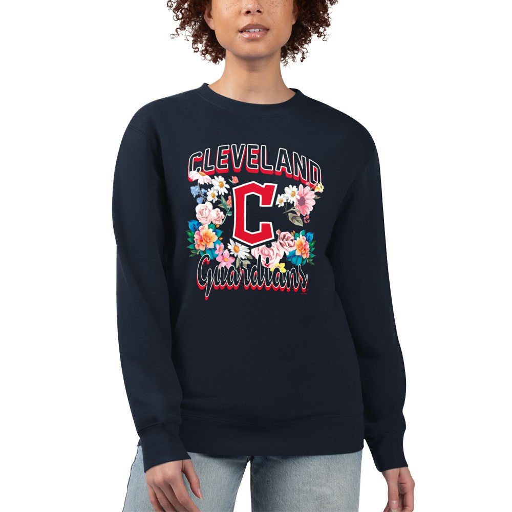 Cleveland Guardians G-III 4Her by Carl Banks Women's Flowers Graphic Pullover Sweatshirt | MLB Near me