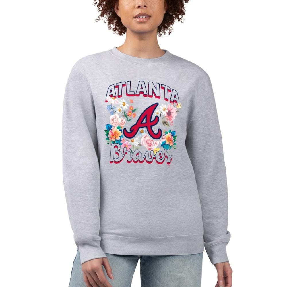 Atlanta Braves G-III 4Her by Carl Banks Women's Flowers Graphic Pullover Sweatshirt | MLB Shop