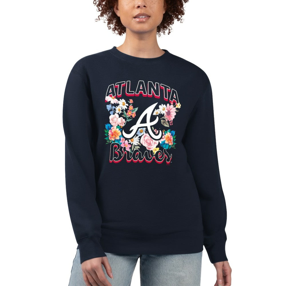 Atlanta Braves G-III 4Her by Carl Banks Women's Flowers Graphic Pullover Sweatshirt | MLB Online