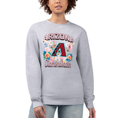 Arizona Diamondbacks G-III 4Her by Carl Banks Women's Flowers Graphic Pullover Sweatshirt | MLB Sale