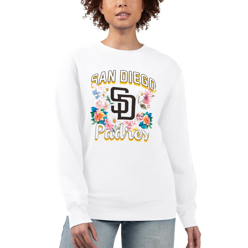 San Diego Padres G-III 4Her by Carl Banks Women's Flowers Graphic Pullover Sweatshirt | MLB Outlet