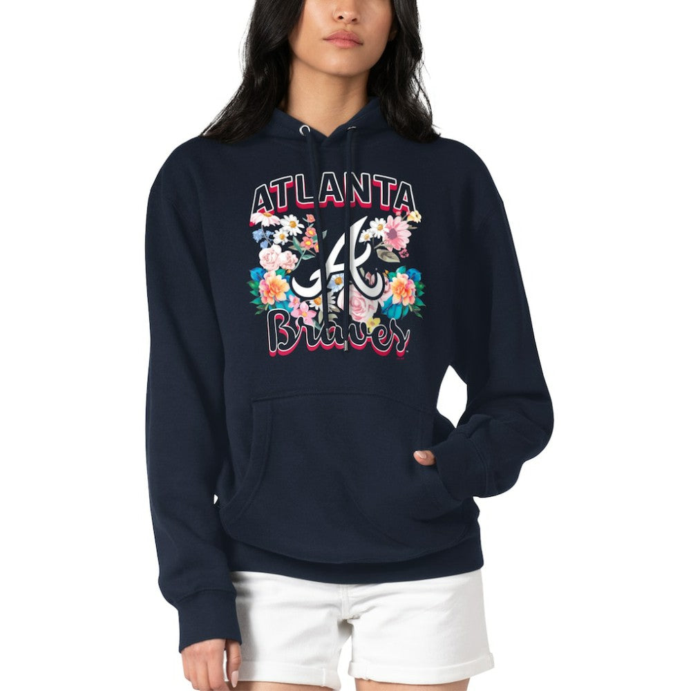 Atlanta Braves G-III 4Her by Carl Banks Women's Flowers Graphic Pullover Hoodie | MLB Outlet