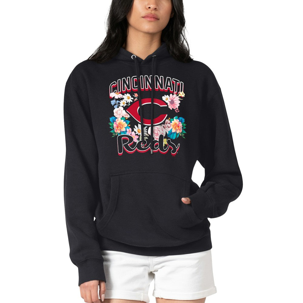 Cincinnati Reds G-III 4Her by Carl Banks Women's Flowers Graphic Pullover Hoodie | MLB Discount