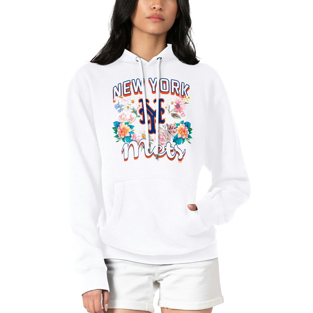 New York Mets G-III 4Her by Carl Banks Women's Flowers Graphic Pullover Hoodie | MLB For sale