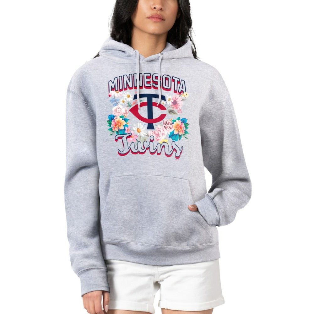 Minnesota Twins G-III 4Her by Carl Banks Women's Flowers Graphic Pullover Hoodie | MLB Sale