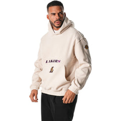 Los Angeles Lakers The Wild Collective Unisex Corduroy Tri-Blend Pullover Hoodie For Sale