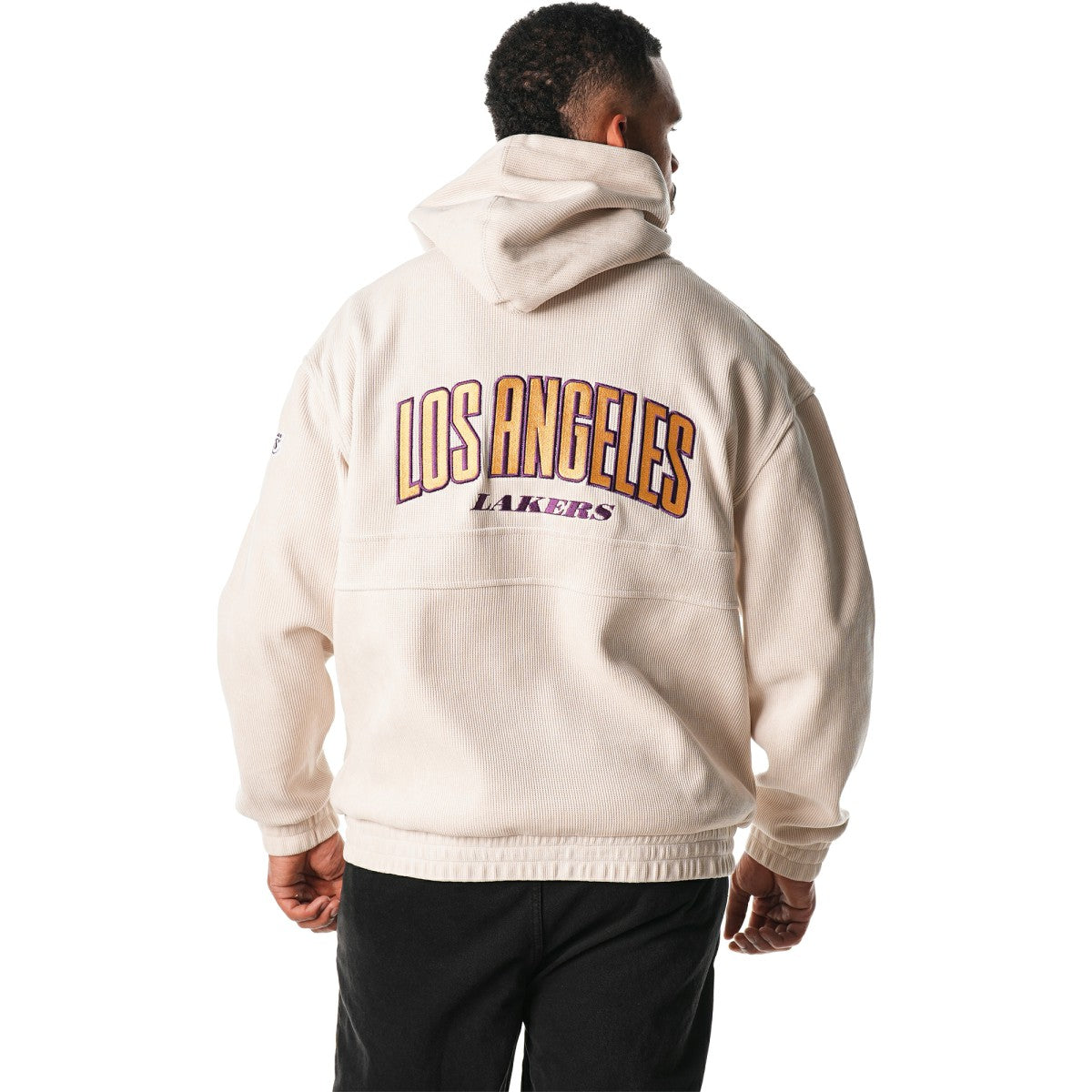 Los Angeles Lakers The Wild Collective Unisex Corduroy Tri-Blend Pullover Hoodie For Sale