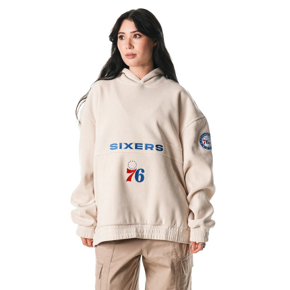 Philadelphia 76ers The Wild Collective Unisex Corduroy Tri-Blend Pullover Hoodie Outlet