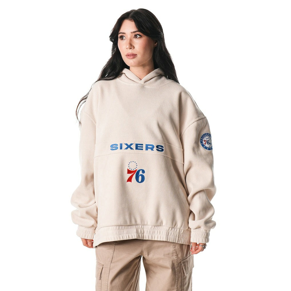 Philadelphia 76ers The Wild Collective Unisex Corduroy Tri-Blend Pullover Hoodie Outlet