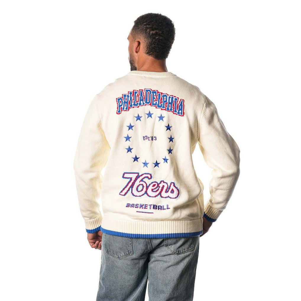 Philadelphia 76ers The Wild Collective Unisex Jacquard Knit Pullover Sweater Online
