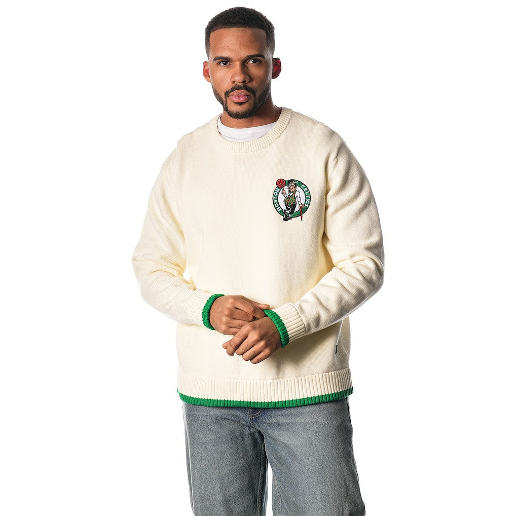 Boston Celtics The Wild Collective Unisex Jacquard Knit Pullover Sweater Discount