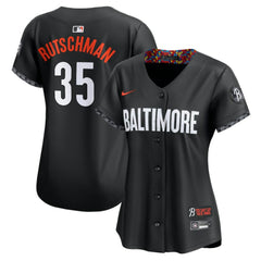 Adley Rutschman Baltimore Orioles Nike Women's City Connect Limited Jersey – Black | MLB New