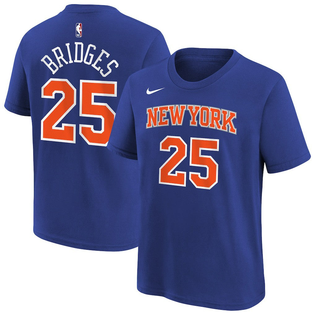 Mikal Bridges New York Knicks Youth Icon Name & Number T-Shirt On Sale