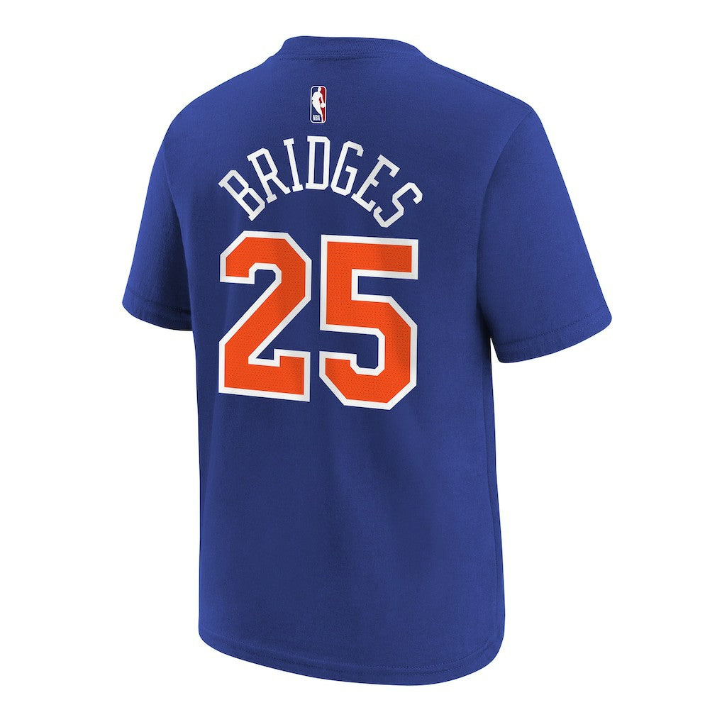 Mikal Bridges New York Knicks Youth Icon Name & Number T-Shirt On Sale