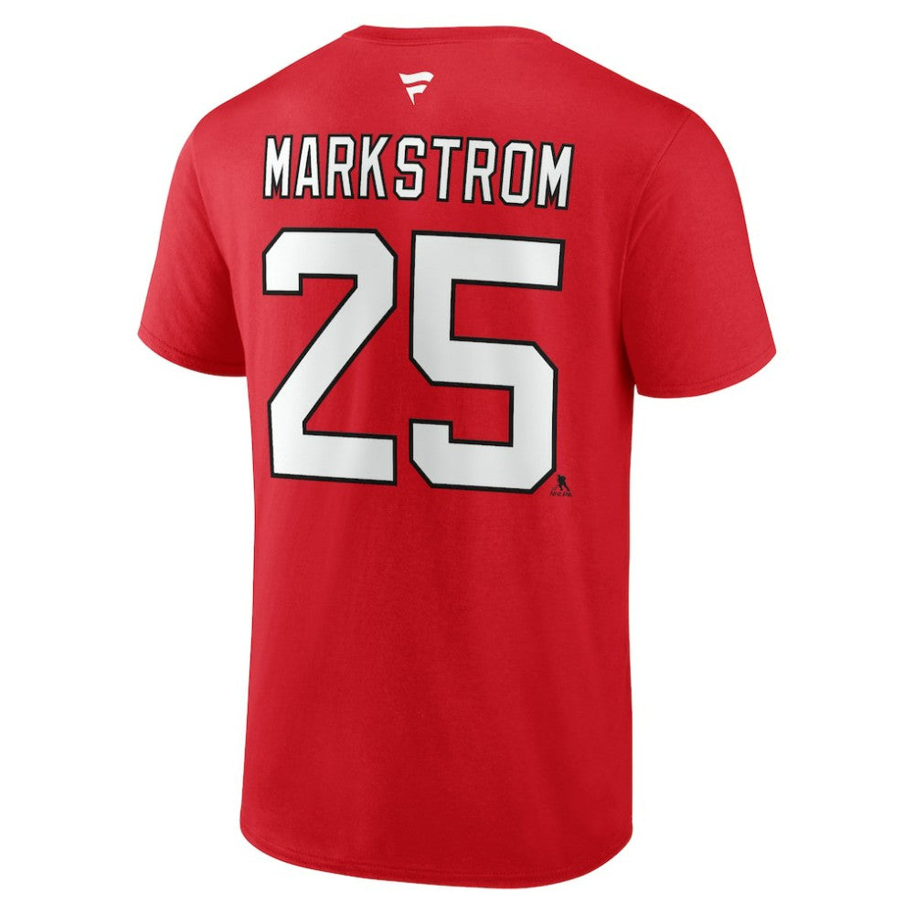 Jacob Markstrom New Jersey Devils Fanatics Authentic Stack Name & Number T-Shirt For Sale