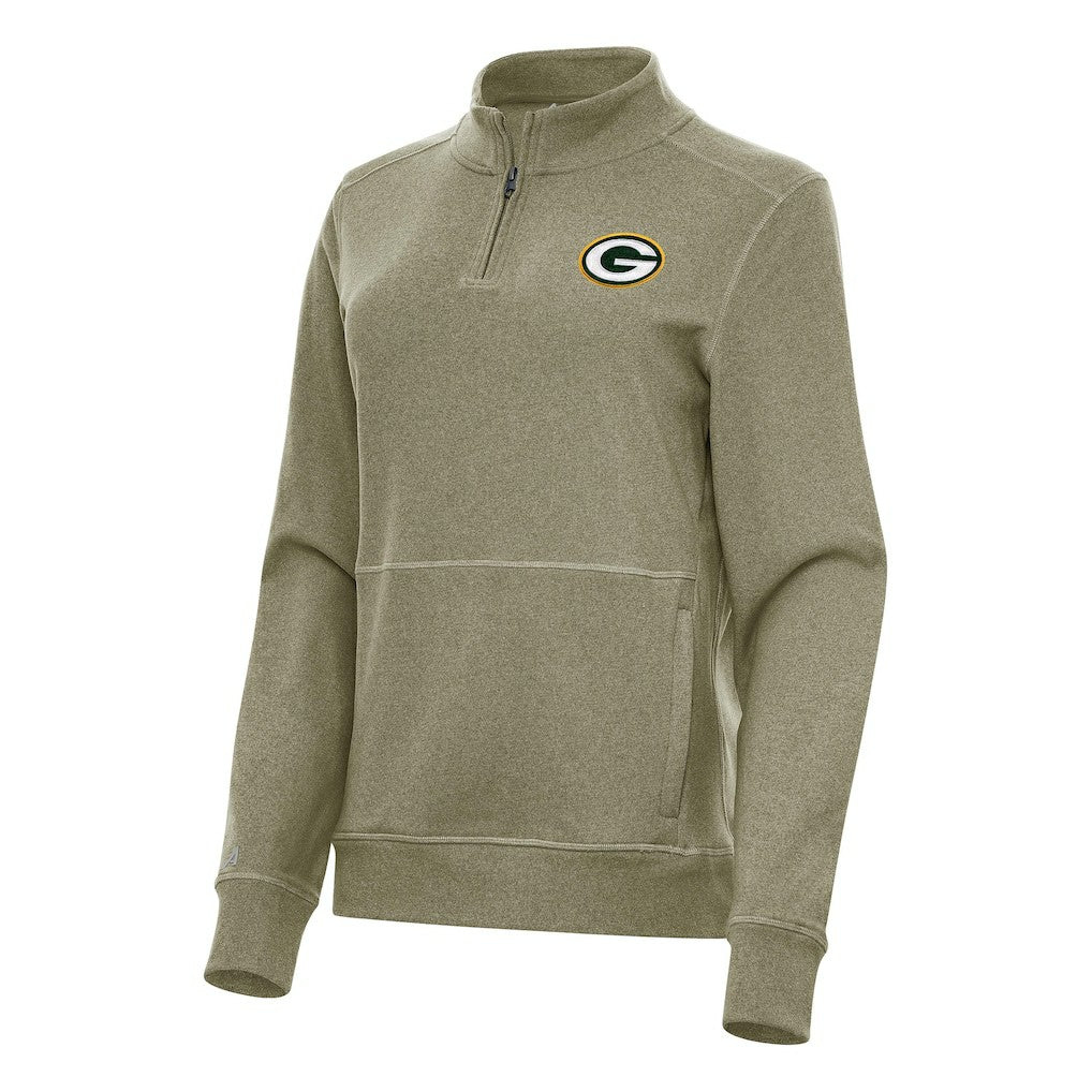 Green Bay Packers  Antigua Women's Crush Quarter-Zip Jacket