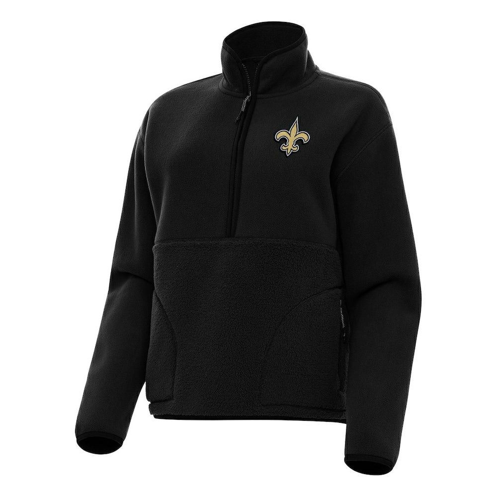 New Orleans Saints  Antigua Women's Figure Half-Zip Sweatshirt