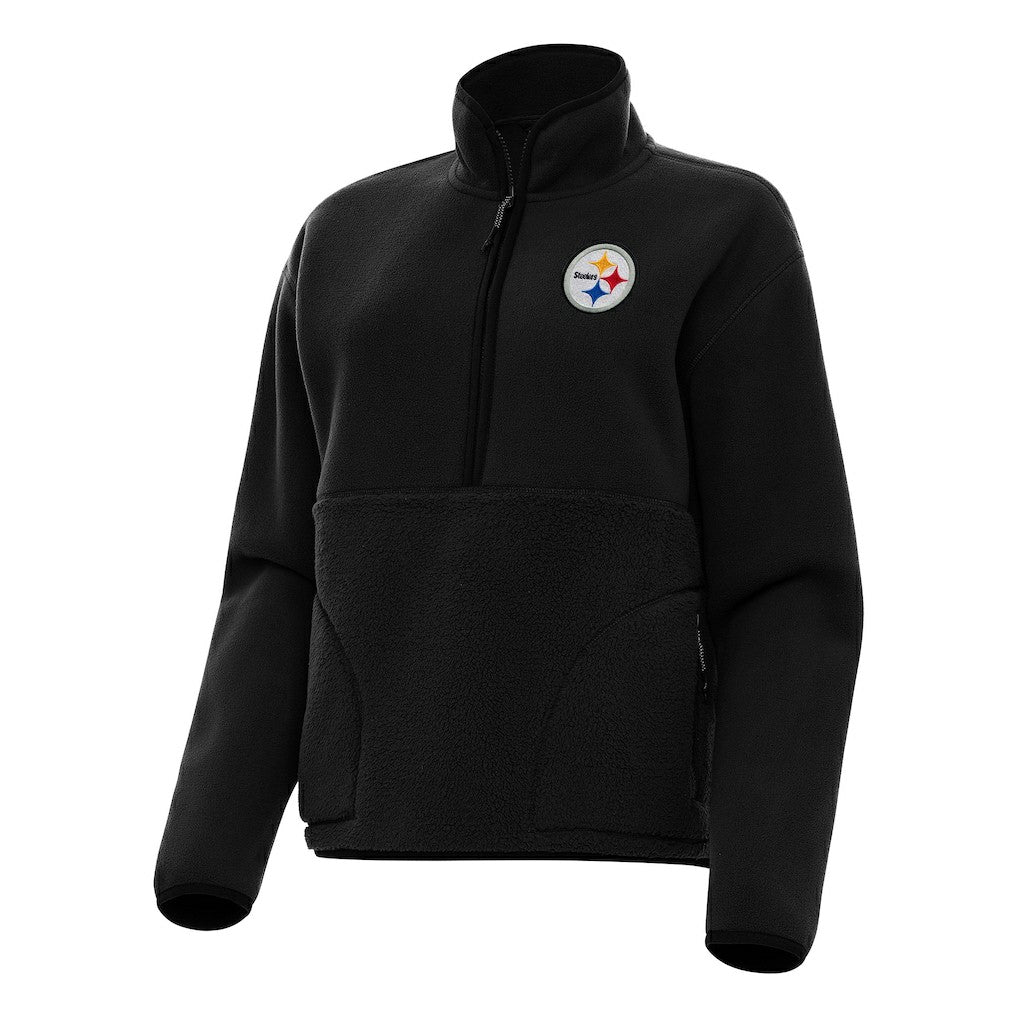 Pittsburgh Steelers  Antigua Women's Figure Half-Zip Sweatshirt