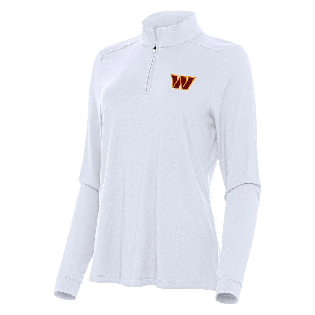 Washington Commanders  Antigua Women's Intent Quarter-Zip Sweatshirt