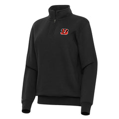 Cincinnati Bengals  Antigua Women's Victory Quarter-Zip Top