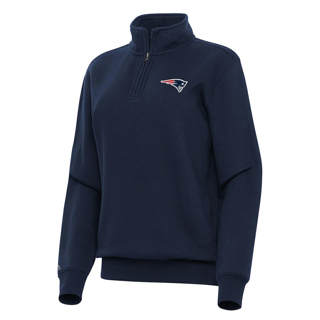 New England Patriots  Antigua Women's Victory Quarter-Zip Top