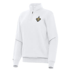 New Orleans Saints  Antigua Women's Victory Quarter-Zip Top