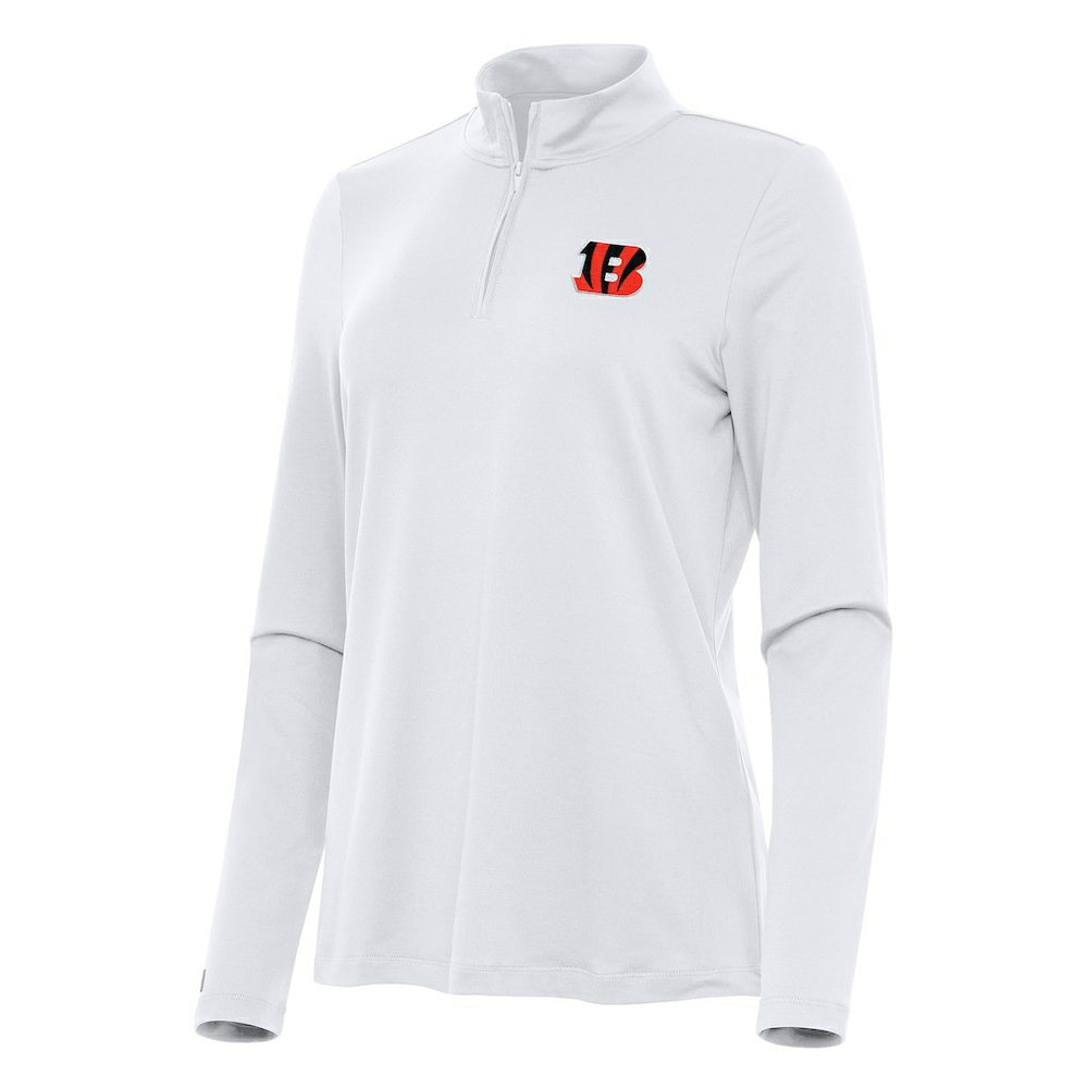Cincinnati Bengals  Antigua Women's Reprocess Quarter-Zip Top