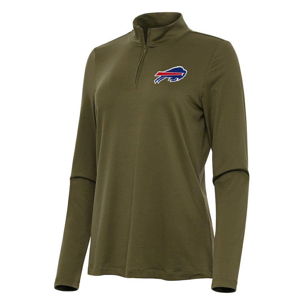 Buffalo Bills  Antigua Women's Reprocess Quarter-Zip Top