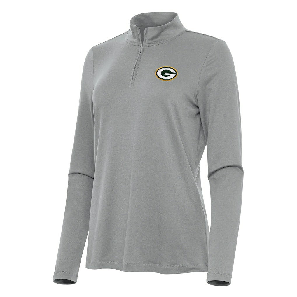 Green Bay Packers  Antigua Women's Reprocess Quarter-Zip Top