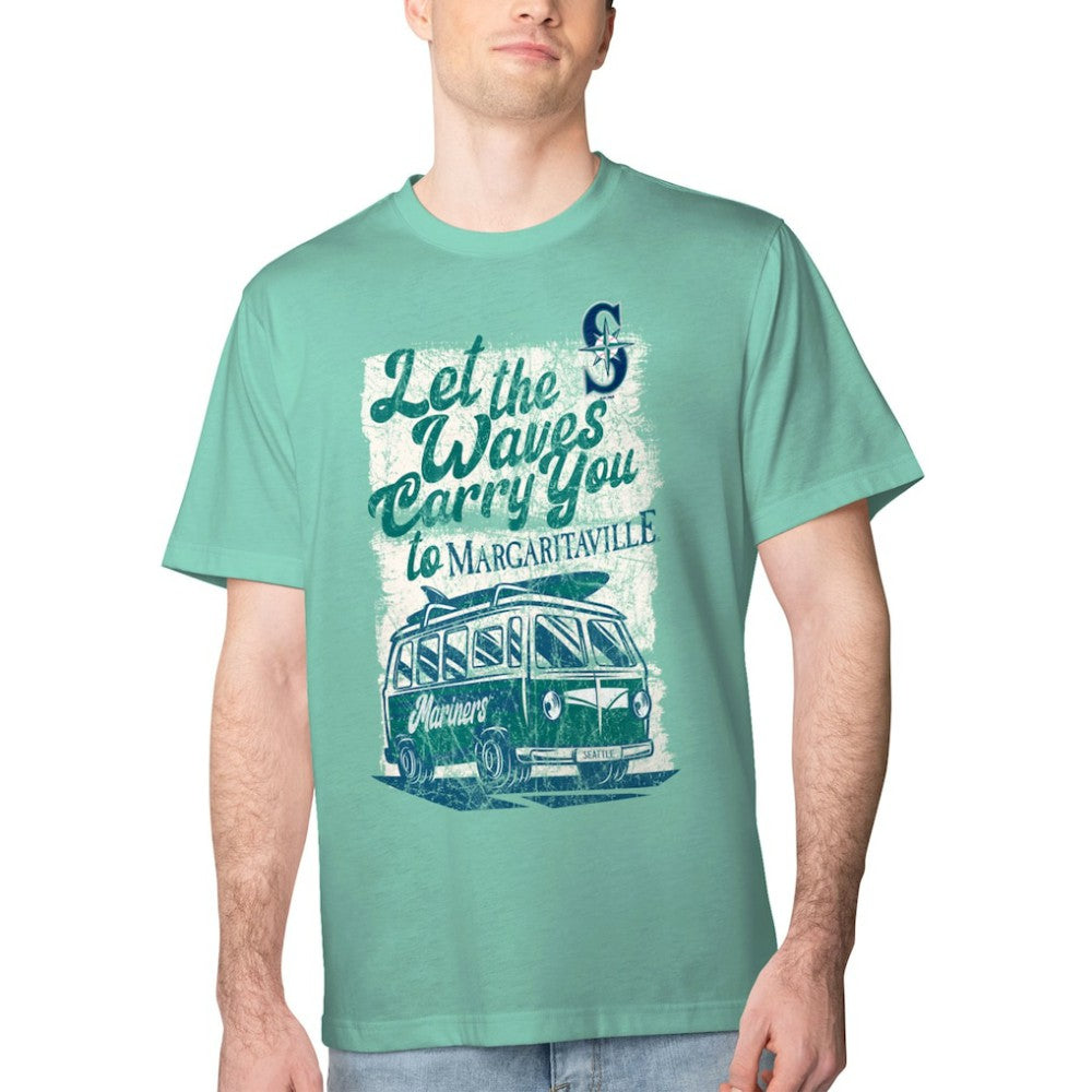 Seattle Mariners Margaritaville Bus Waves Graphic T-Shirt | MLB Shop