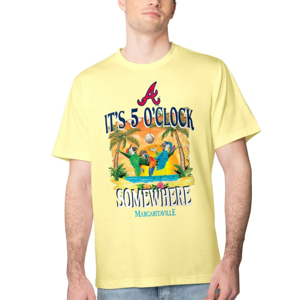 Atlanta Braves Margaritaville Five O'Clock Graphic T-Shirt | MLB On Sale