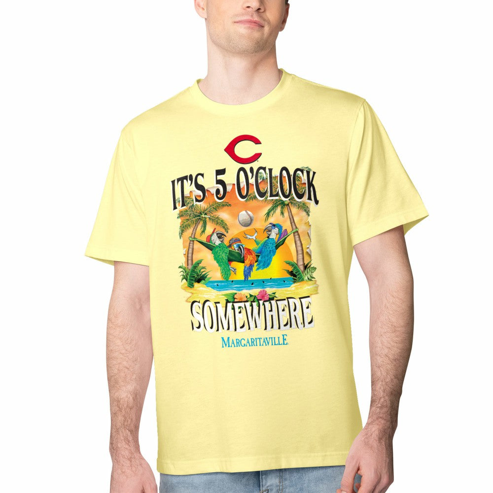 Cincinnati Reds Margaritaville Five O'Clock Graphic T-Shirt | MLB On Sale