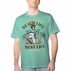 Milwaukee Brewers Margaritaville Beach Hut Graphic T-Shirt | MLB For sale