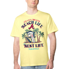 Atlanta Braves Margaritaville Beach Hut Graphic T-Shirt | MLB New