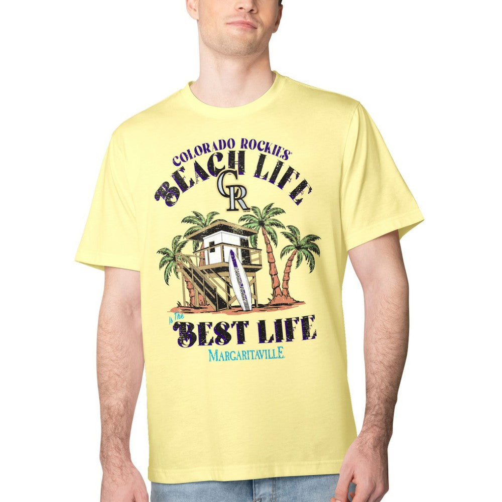 Colorado Rockies Margaritaville Beach Hut Graphic T-Shirt | MLB For sale