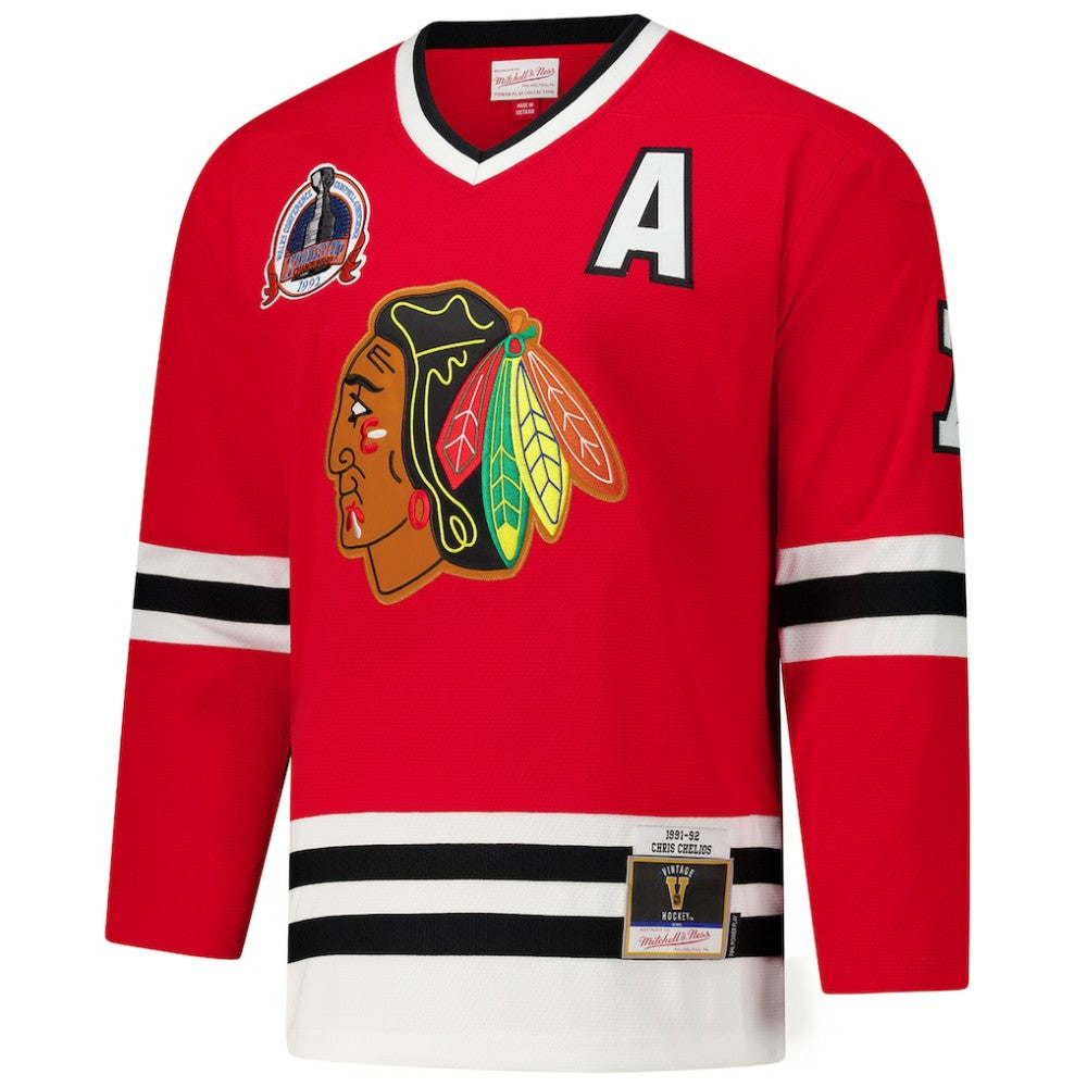 Chris Chelios Chicago Blackhawks 1991-92 Power Play Jersey Sale