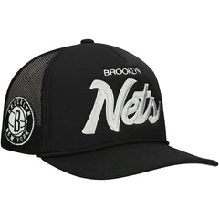 Brooklyn Nets Script Trucker Adjustable Hat Outlet