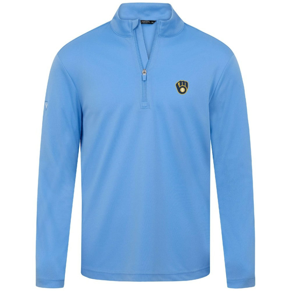 Milwaukee Brewers Levelwear Heron Insignia 2.0 Quarter-Zip Jacket | MLB New