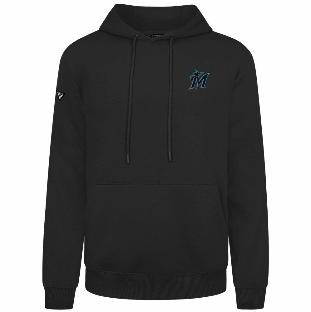 Miami Marlins Levelwear Podium Primary Pullover Hoodie | MLB Sale