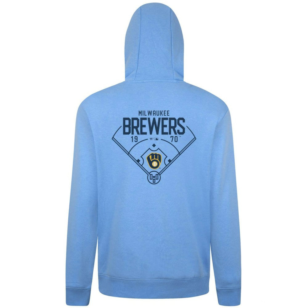 Milwaukee Brewers Levelwear Podium Primary Pullover Hoodie | MLB Discount