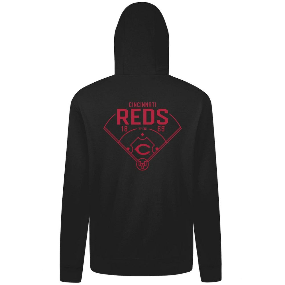 Cincinnati Reds Levelwear Podium Primary Pullover Hoodie | MLB Outlet