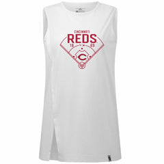 Cincinnati Reds Levelwear Women's Influx Home Field Tank Top | MLB On Sale