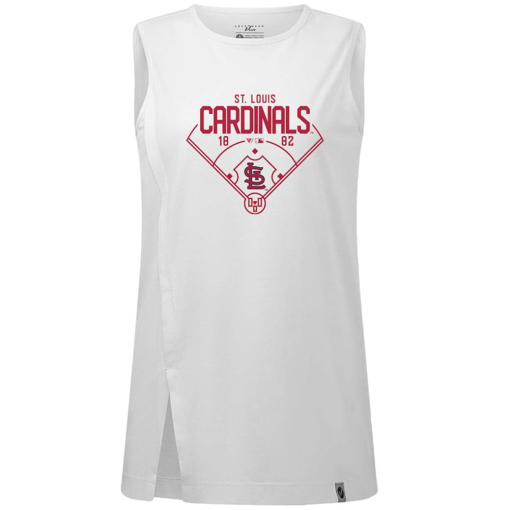 St. Louis Cardinals Levelwear Women's Influx Home Field Tank Top | MLB US
