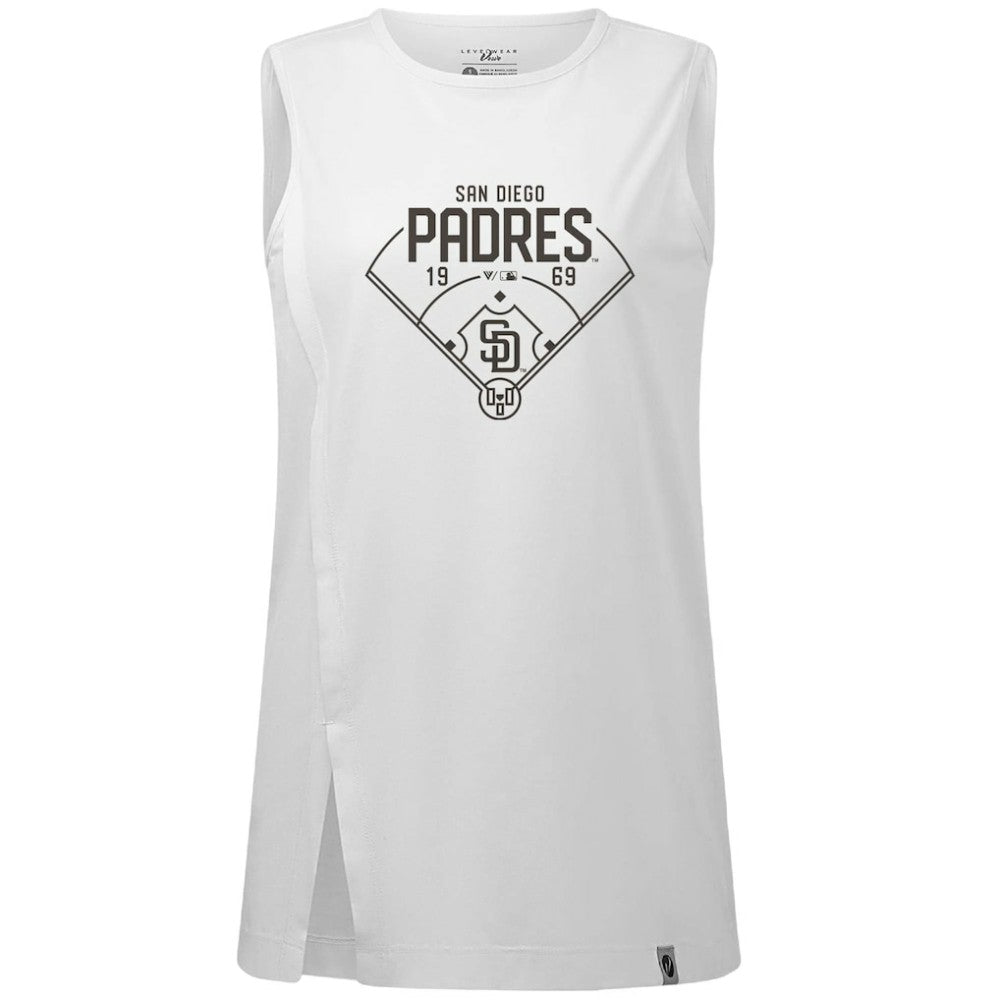 San Diego Padres Levelwear Women's Influx Home Field Tank Top | MLB Discount