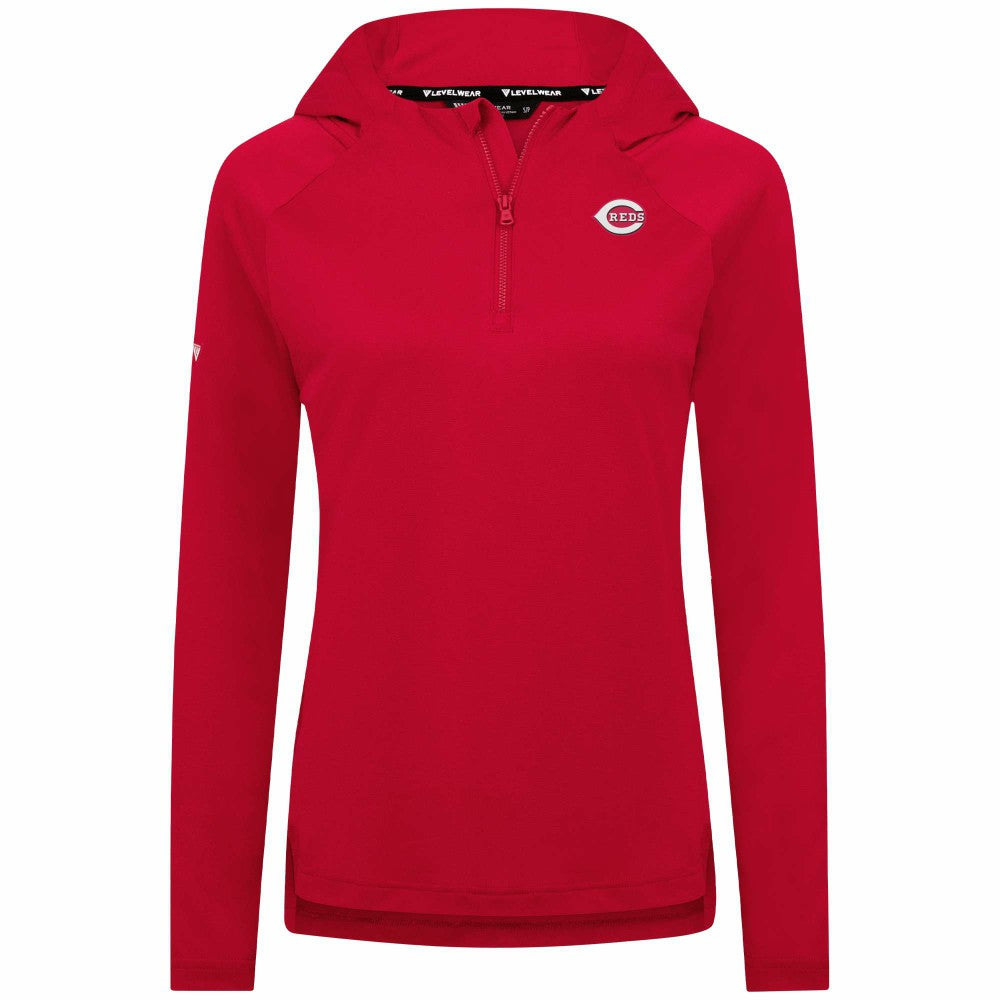 Cincinnati Reds Levelwear Women's Raven Insignia 2.0 Quarter-Zip Jacket | MLB US