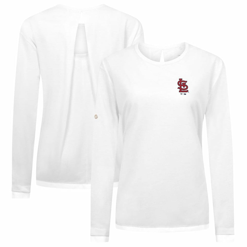 St. Louis Cardinals Levelwear Women's Sequoia Primary Logo Long Sleeve T-Shirt | MLB On Sale