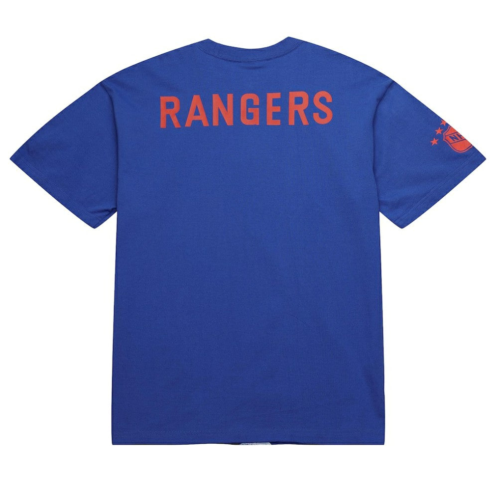 Mark Messier New York Rangers Mitchell & Ness NHL Ultimate Player Vintage Logo T-Shirt Sale
