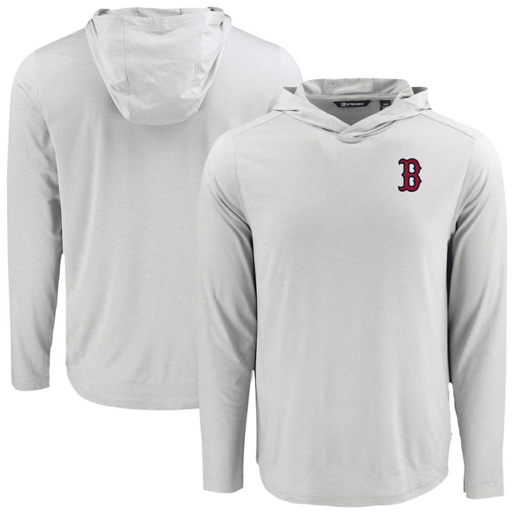 Boston Red Sox Cutter & Buck Coastline Epic Comfort Recycled Eco Hoodie Long Sleeve T-Shirt | MLB Shop