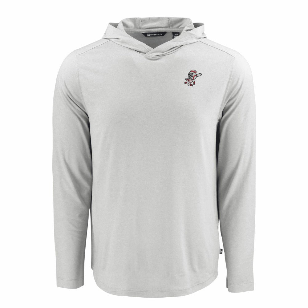 Cincinnati Reds Cutter & Buck Coastline Epic Comfort Recycled Eco Hoodie Long Sleeve T-Shirt | MLB Discount