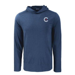Chicago Cubs Cutter & Buck Coastline Epic Comfort Recycled Eco Hoodie Long Sleeve T-Shirt | MLB Outlet